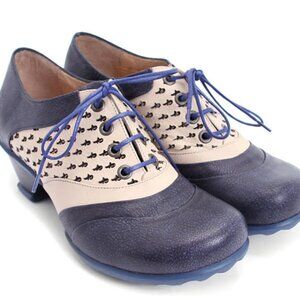 John Fluevog Hopes  Promise Blue & Cream